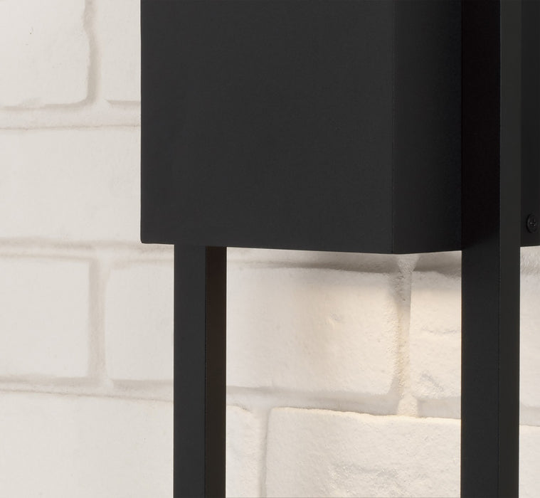 Capital Lighting 956011BK-GL One Light Outdoor Wall Lantern, Oiled Bronze