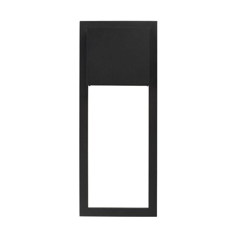 Capital Lighting 956012BK-GL One Light Outdoor Wall Lantern, Black