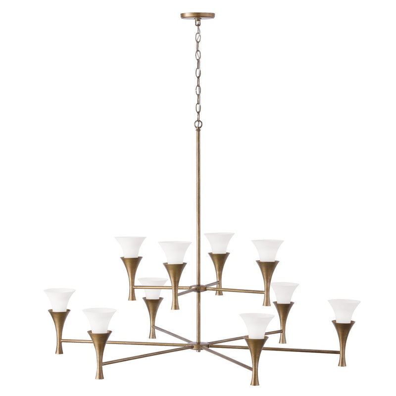 Capital Lighting 455701ML Ten Light Chandelier, Mystic Luster