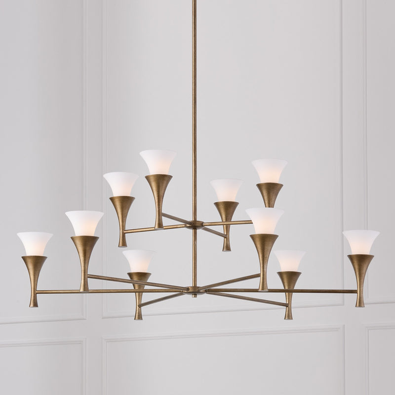 Capital Lighting 455701ML Ten Light Chandelier, Mystic Luster