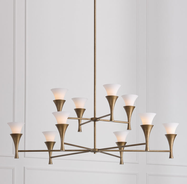 Capital Lighting 455701ML Ten Light Chandelier, Mystic Luster