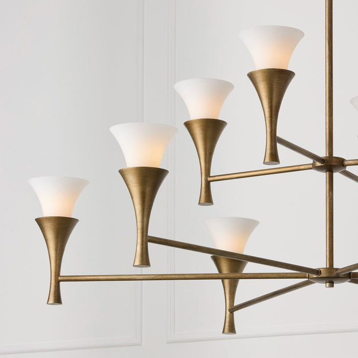 Capital Lighting 455701ML Ten Light Chandelier, Mystic Luster