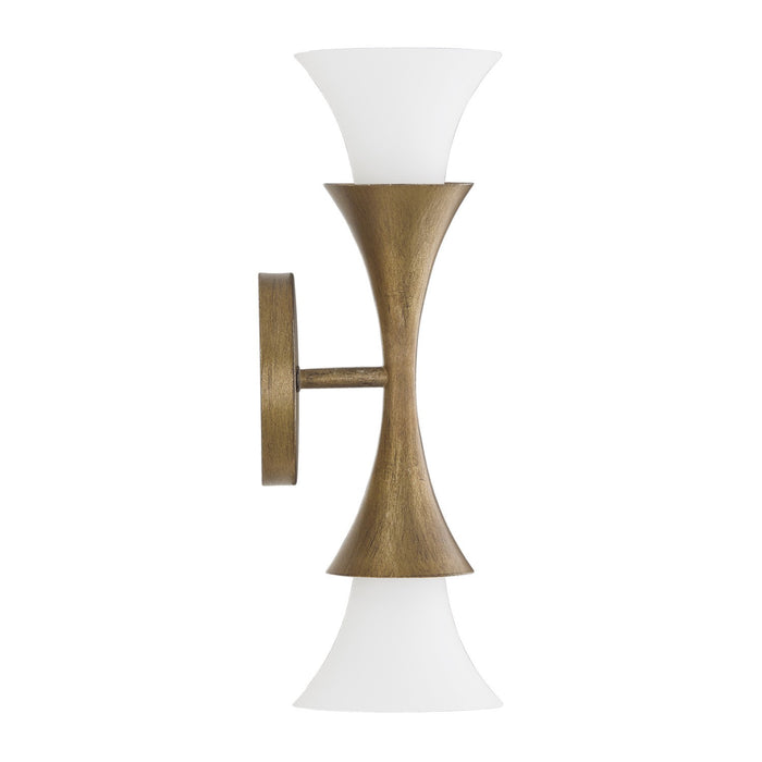 Capital Lighting 655721ML Two Light Wall Sconce, Mystic Luster