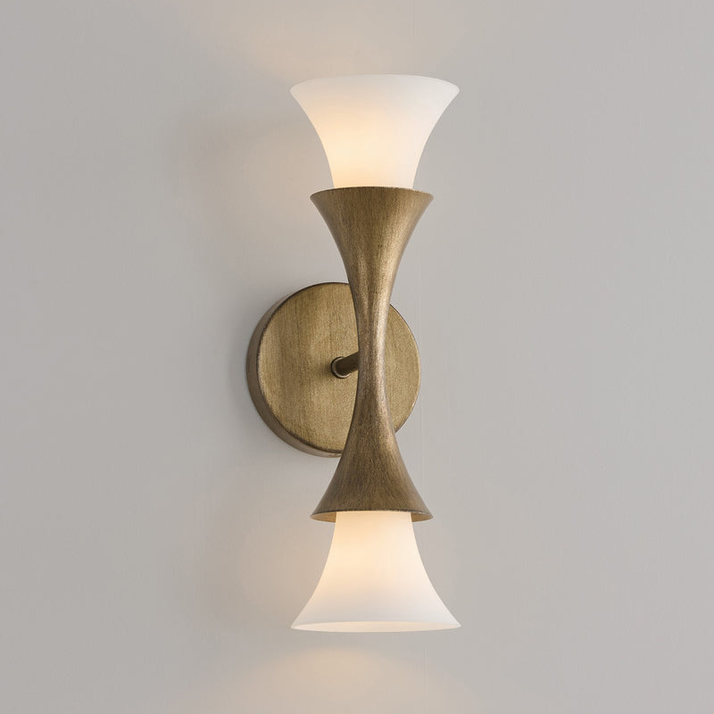 Capital Lighting 655721ML Two Light Wall Sconce, Mystic Luster