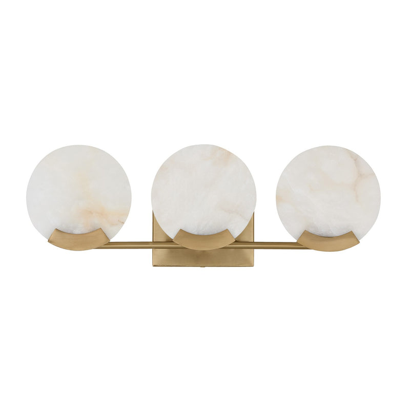Capital Lighting 154631AD Three Light Vanity, Aged Brass