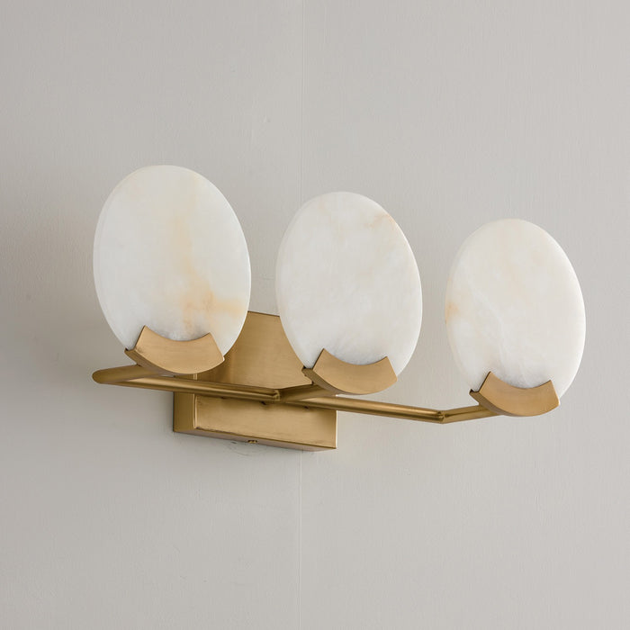 Capital Lighting 154631AD Three Light Vanity, Aged Brass
