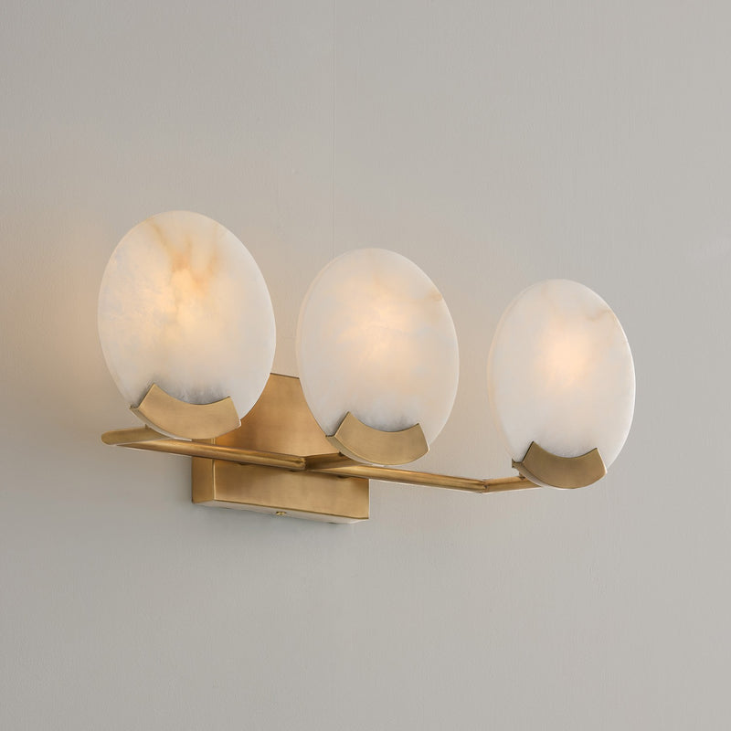 Capital Lighting 154631AD Three Light Vanity, Aged Brass