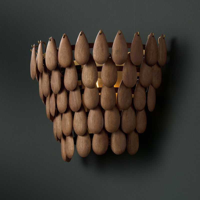 Capital Lighting 654411LW One Light Wall Sconce, Light Wood and Patinaed Brass