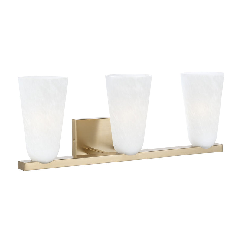 Capital Lighting 156931MA-556 Three Light Vanity, Matte Brass