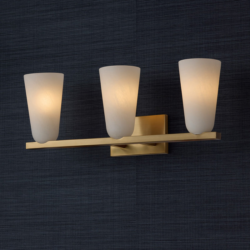Capital Lighting 156931MA-556 Three Light Vanity, Matte Brass