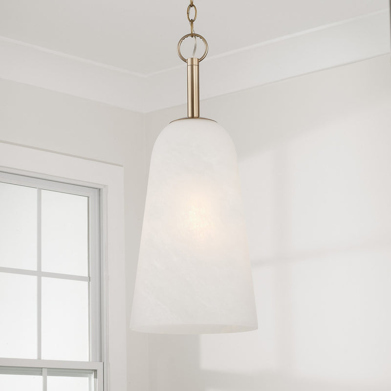 Capital Lighting 356911MA One Light Pendant, Matte Brass