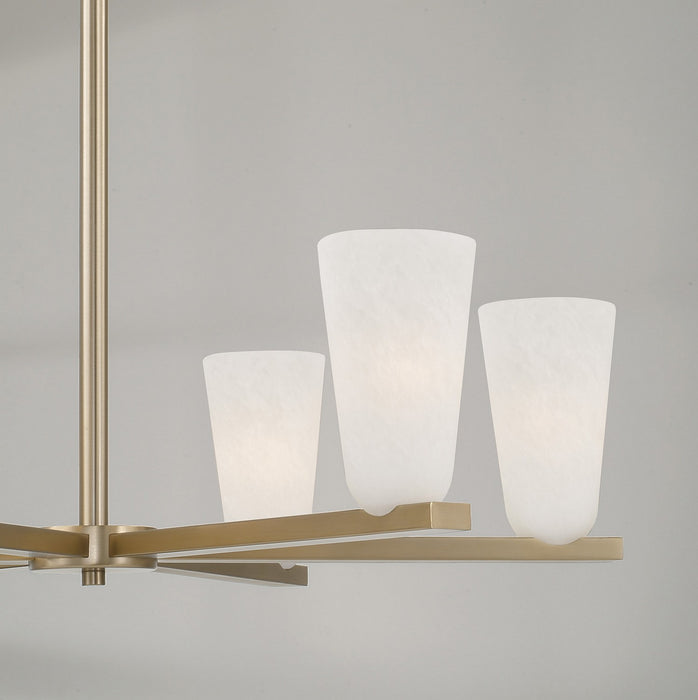 Capital Lighting 456961MA-556 Six Light Chandelier, Matte Brass