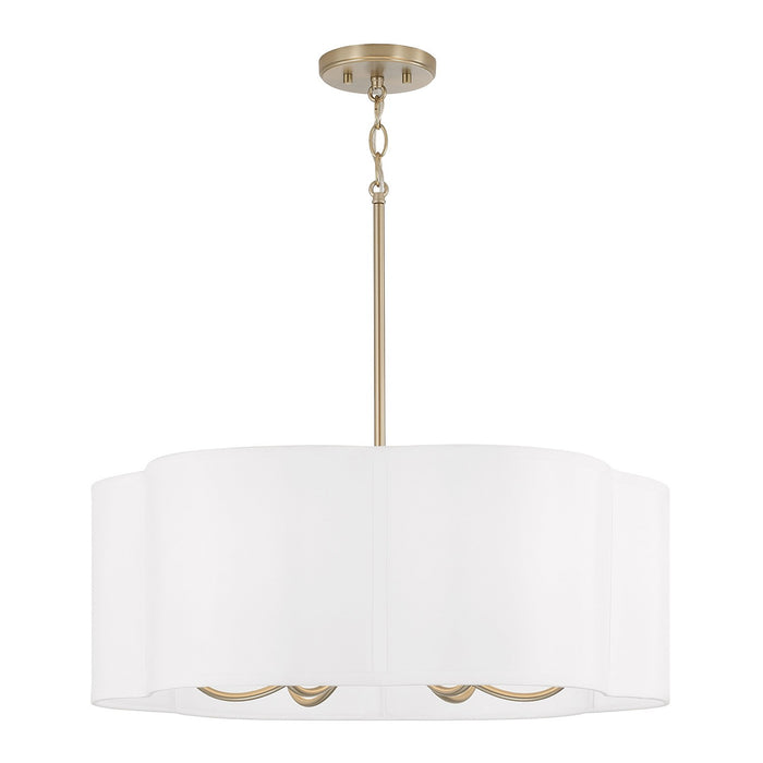 Capital Lighting 356461MA Six Light Pendant, Matte Brass