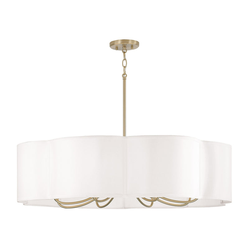 Capital Lighting 456481MA Eight Light Chandelier, Matte Brass