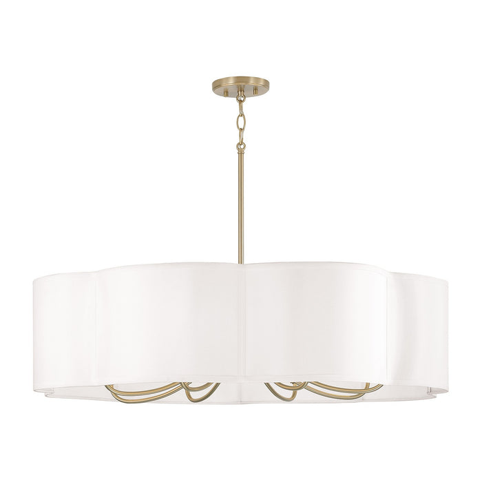 Capital Lighting 456481MA Eight Light Chandelier, Matte Brass