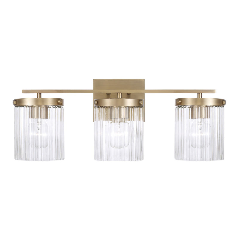 Capital Lighting 156231AD-555 Three Light Vanity, Aged Brass