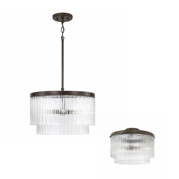 Capital Lighting 356231OR Three Light Pendant, Oil Rubbed Bronze
