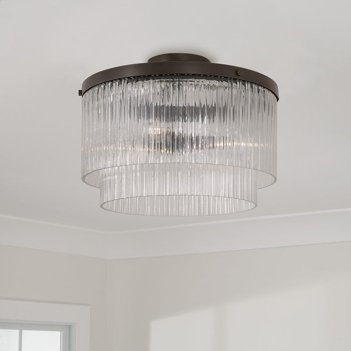 Capital Lighting 356231OR Three Light Pendant, Oil Rubbed Bronze