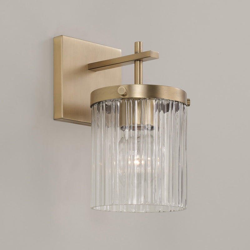 Capital Lighting 656211AD-555 One Light Wall Sconce, Aged Brass