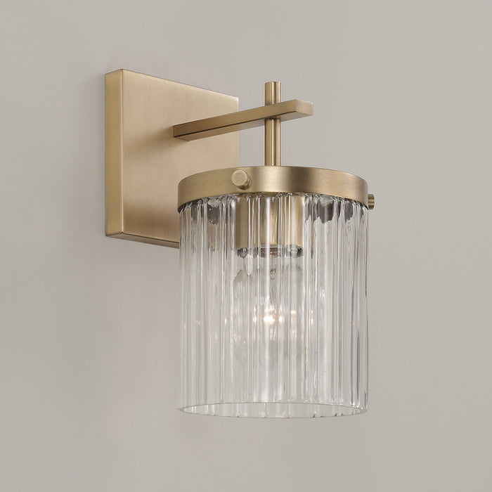 Capital Lighting 656211AD-555 One Light Wall Sconce, Aged Brass