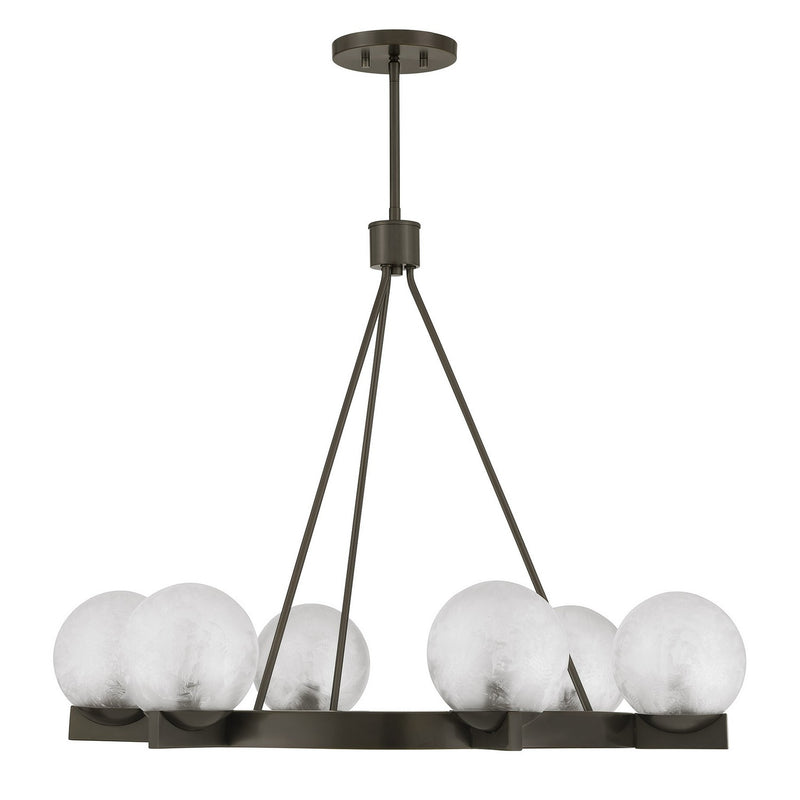 Savoy House 1-1014-6-15 Six Light Chandelier, Mediterranean Bronze