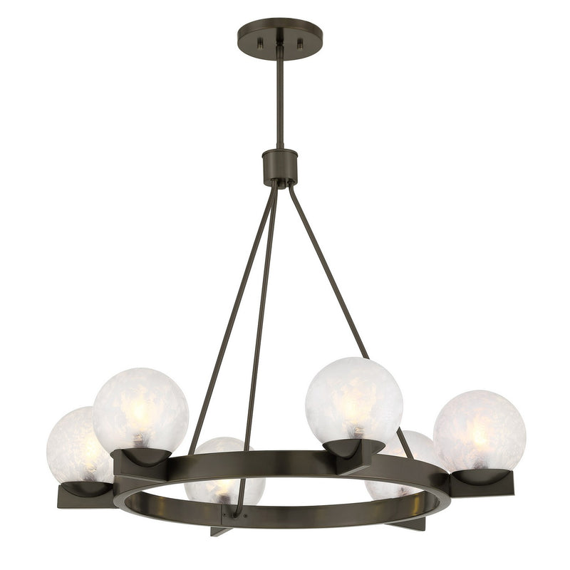 Savoy House 1-1014-6-15 Six Light Chandelier, Mediterranean Bronze