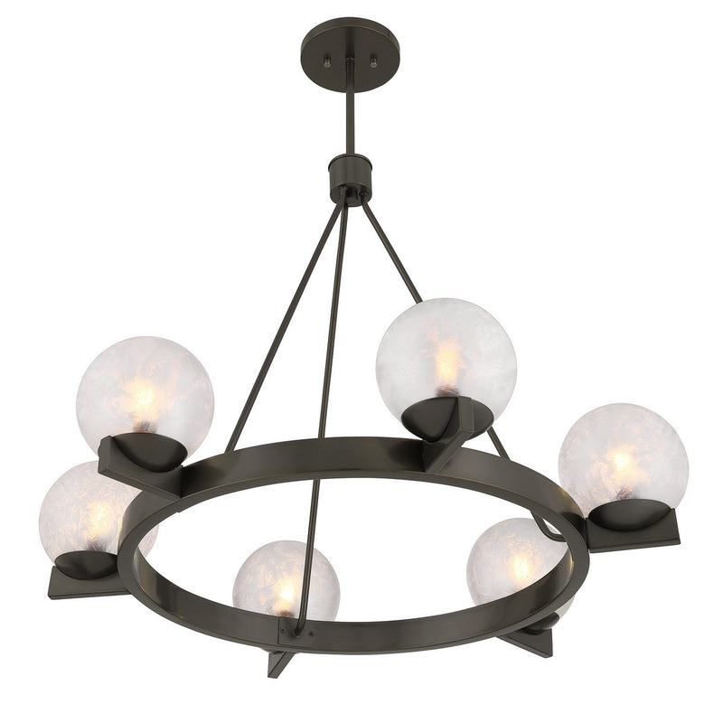 Savoy House 1-1014-6-15 Six Light Chandelier, Mediterranean Bronze