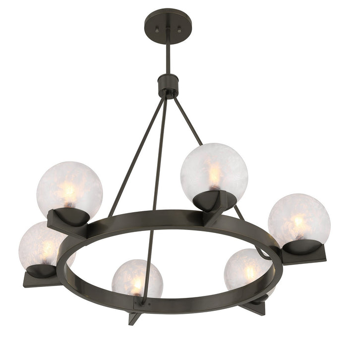 Savoy House 1-1014-6-15 Six Light Chandelier, Mediterranean Bronze