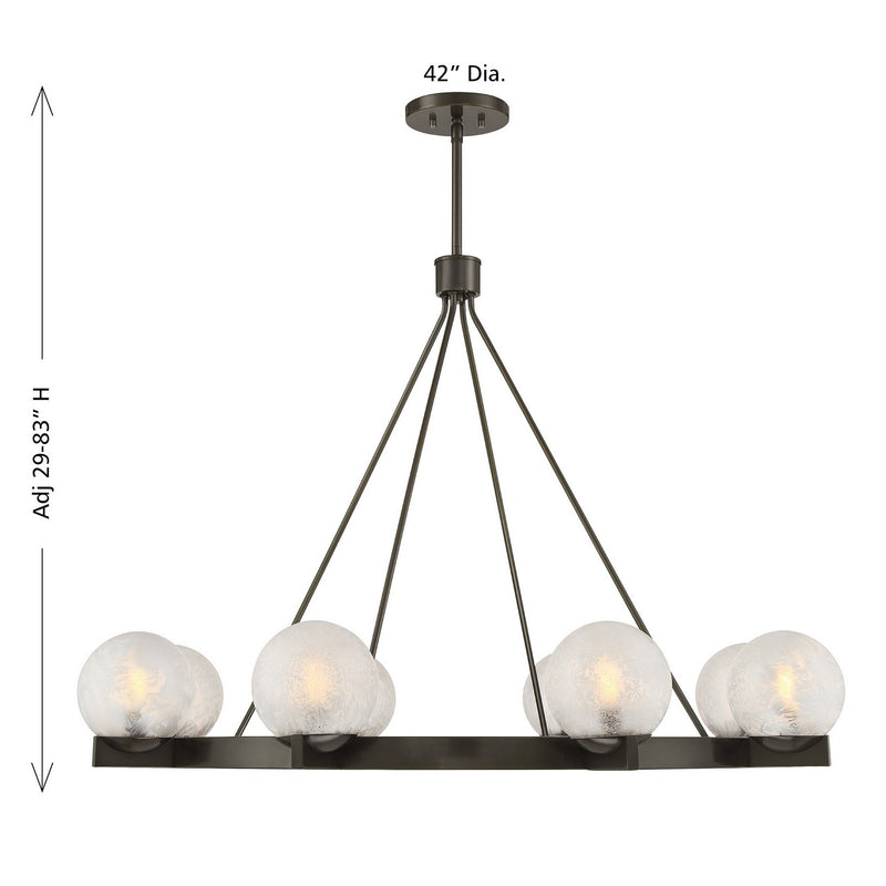 Savoy House 1-1015-8-15 Eight Light Chandelier, Mediterranean Bronze