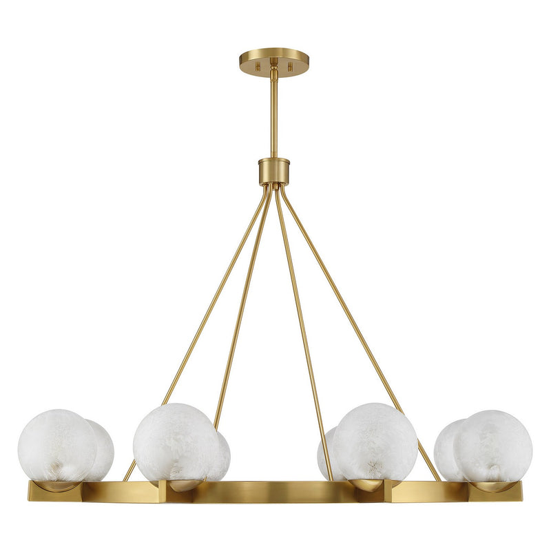 Savoy House 1-1015-8-322 Eight Light Chandelier, Warm Brass