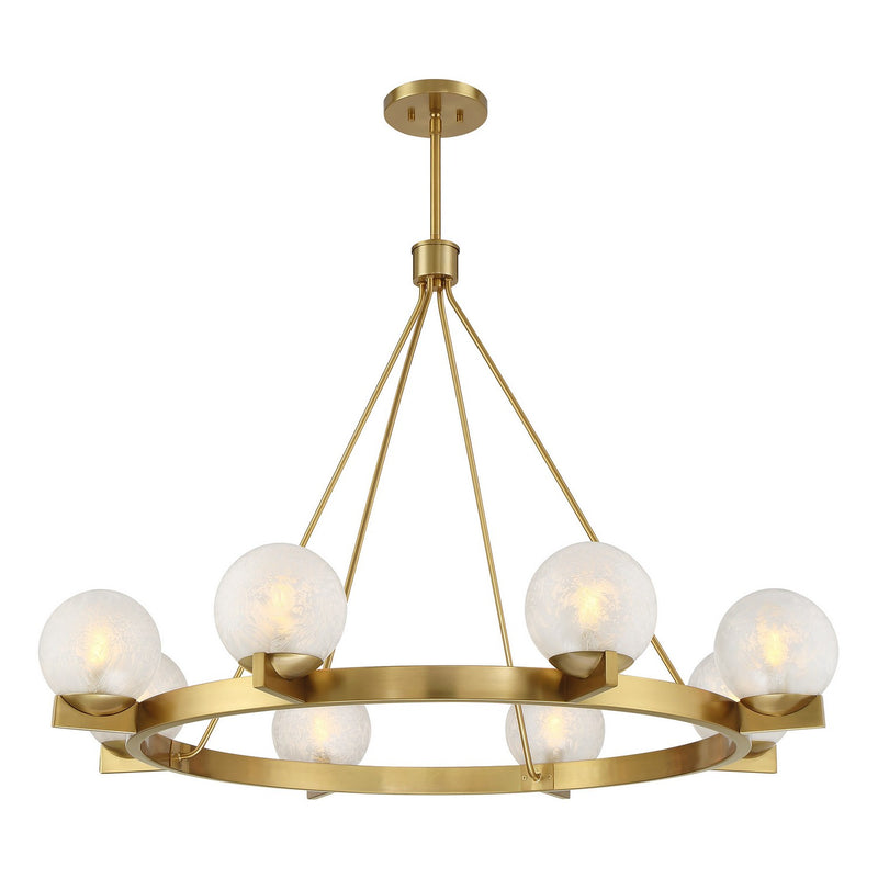 Savoy House 1-1015-8-322 Eight Light Chandelier, Warm Brass