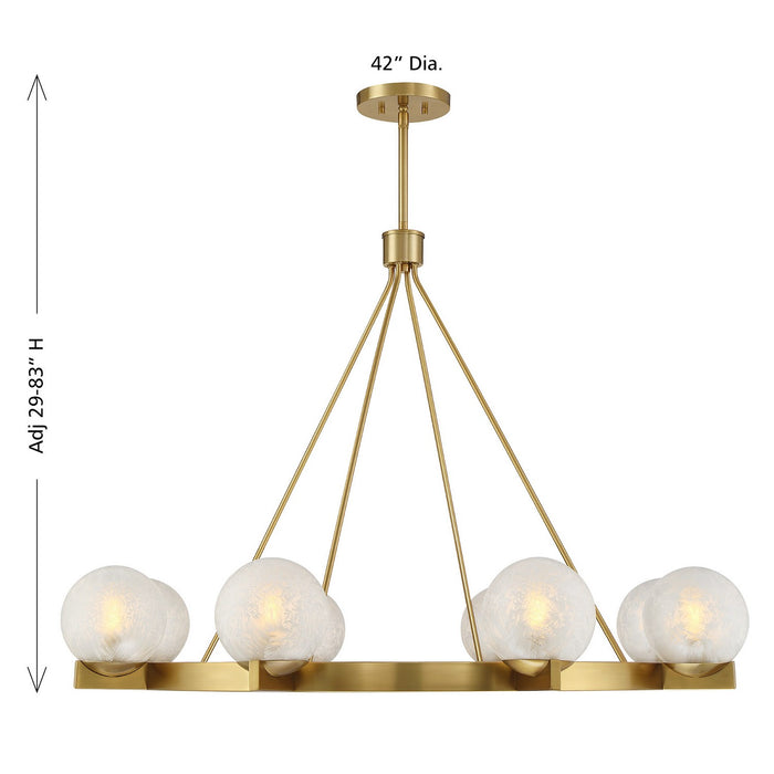 Savoy House 1-1015-8-322 Eight Light Chandelier, Warm Brass