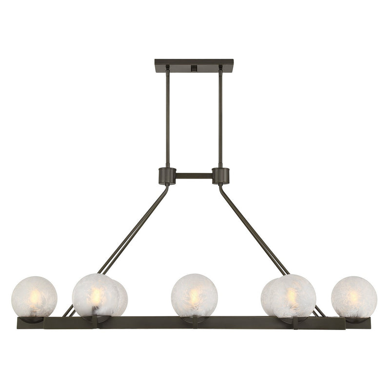 Savoy House 1-1016-8-15 Eight Light Linear Chandelier, Mediterranean Bronze