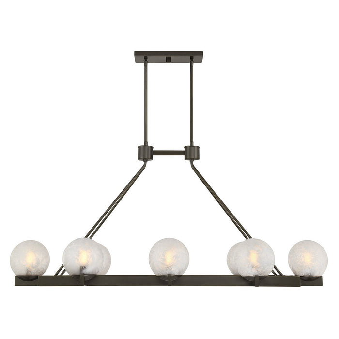 Savoy House 1-1016-8-15 Eight Light Linear Chandelier, Mediterranean Bronze