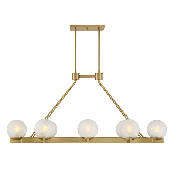 Savoy House 1-1016-8-322 Eight Light Linear Chandelier, Warm Brass