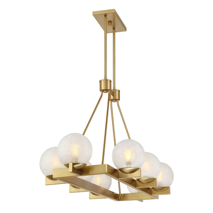 Savoy House 1-1016-8-322 Eight Light Linear Chandelier, Warm Brass
