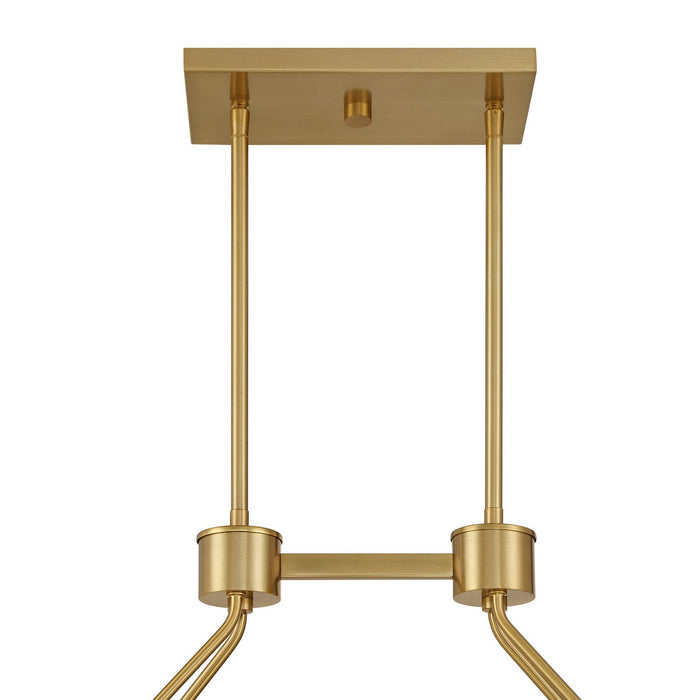 Savoy House 1-1016-8-322 Eight Light Linear Chandelier, Warm Brass