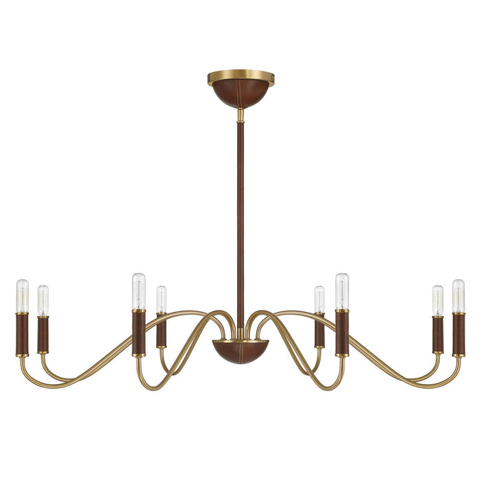 Savoy House 1-2748-8-322 Eight Light Chandelier, Warm Brass
