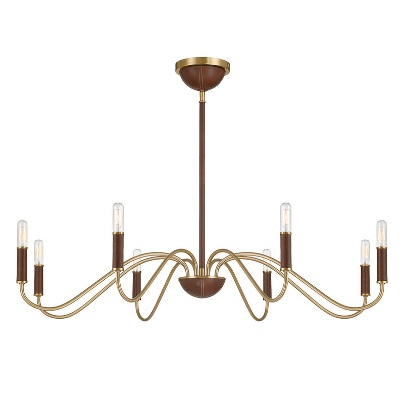 Savoy House 1-2748-8-322 Eight Light Chandelier, Warm Brass