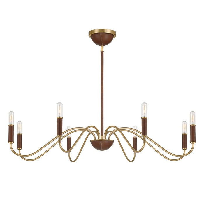 Savoy House 1-2748-8-322 Eight Light Chandelier, Warm Brass