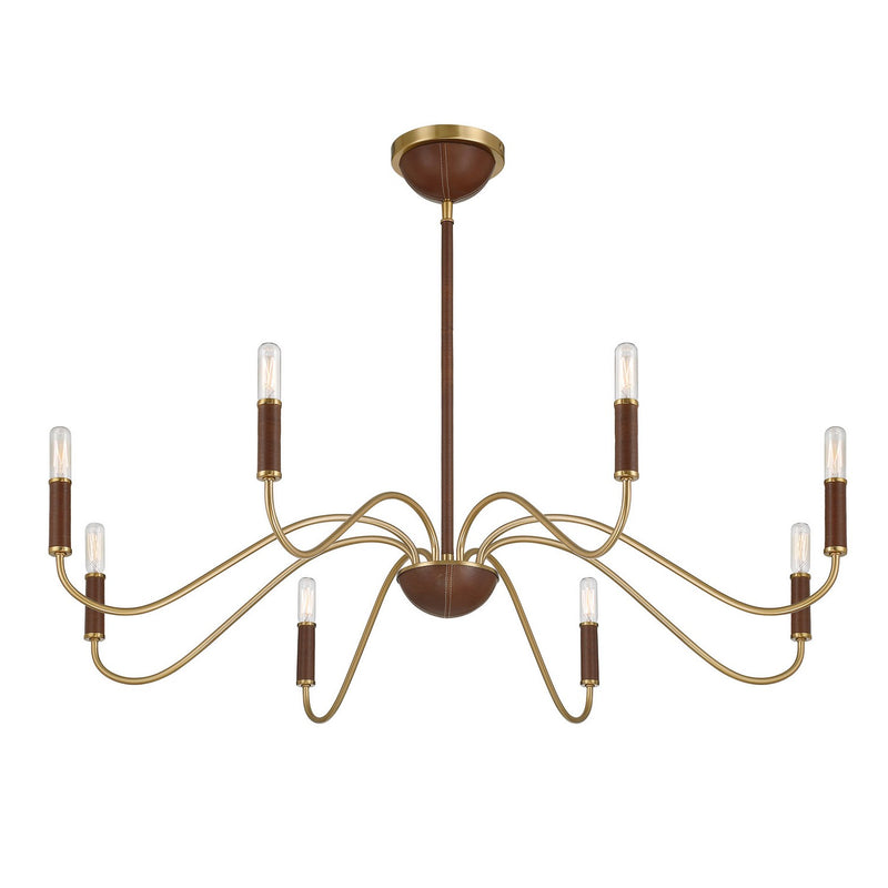 Savoy House 1-2748-8-322 Eight Light Chandelier, Warm Brass