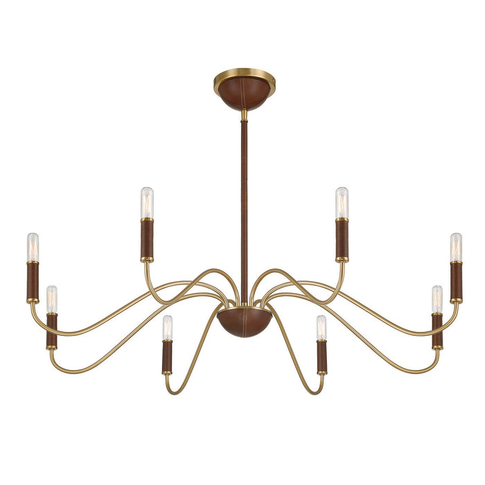 Savoy House 1-2748-8-322 Eight Light Chandelier, Warm Brass