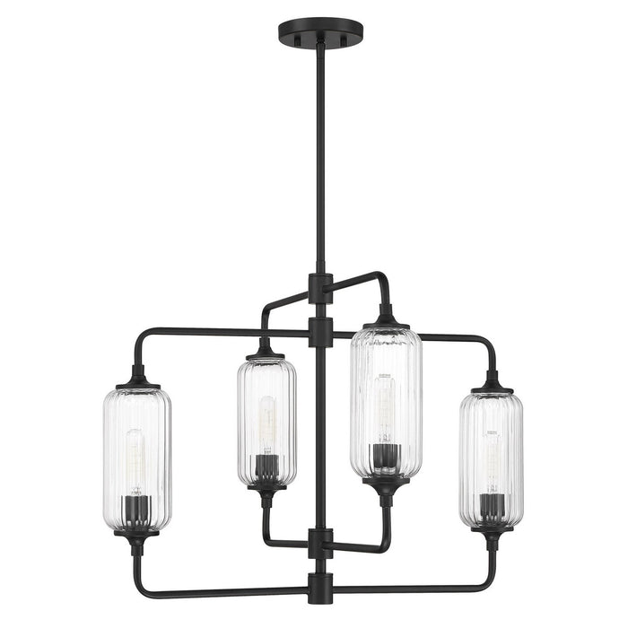 Savoy House 1-3025-4-89 Four Light Chandelier, Matte Black