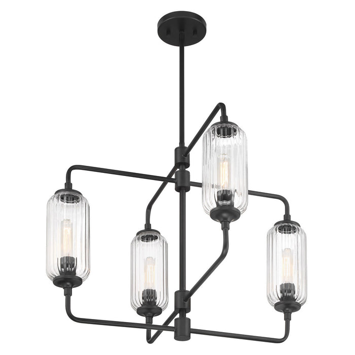 Savoy House 1-3025-4-89 Four Light Chandelier, Matte Black