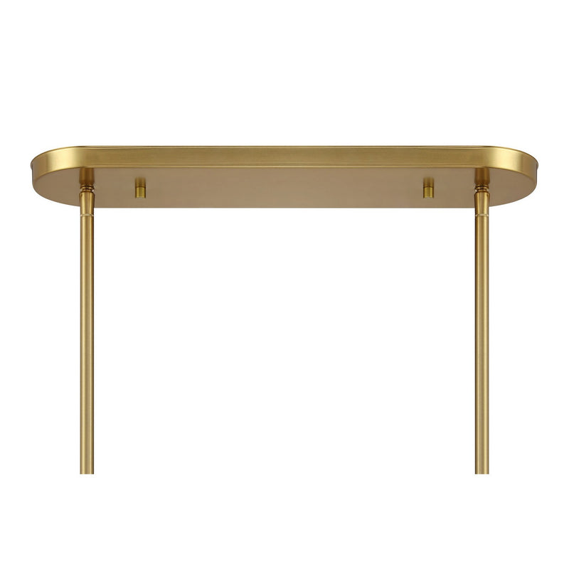 Savoy House 1-3026-6-322 Six Light Linear Chandelier, Warm Brass