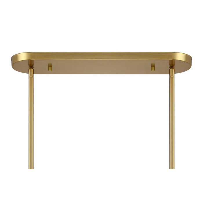 Savoy House 1-3026-6-322 Six Light Linear Chandelier, Warm Brass