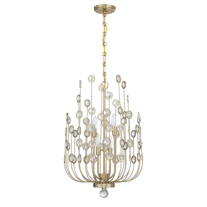 Savoy House 1-3597-4-127 Four Light Chandelier, Noble Brass