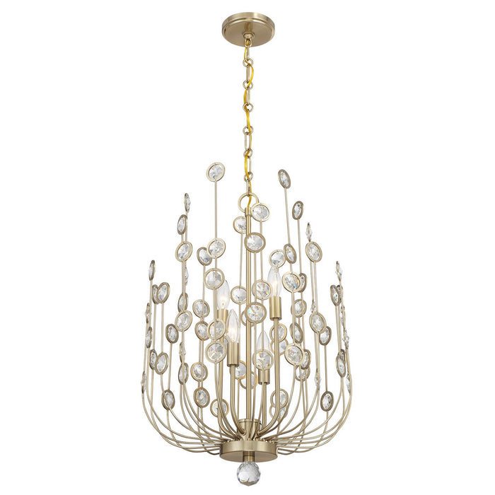 Savoy House 1-3597-4-127 Four Light Chandelier, Noble Brass