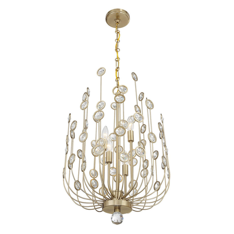 Savoy House 1-3597-4-127 Four Light Chandelier, Noble Brass
