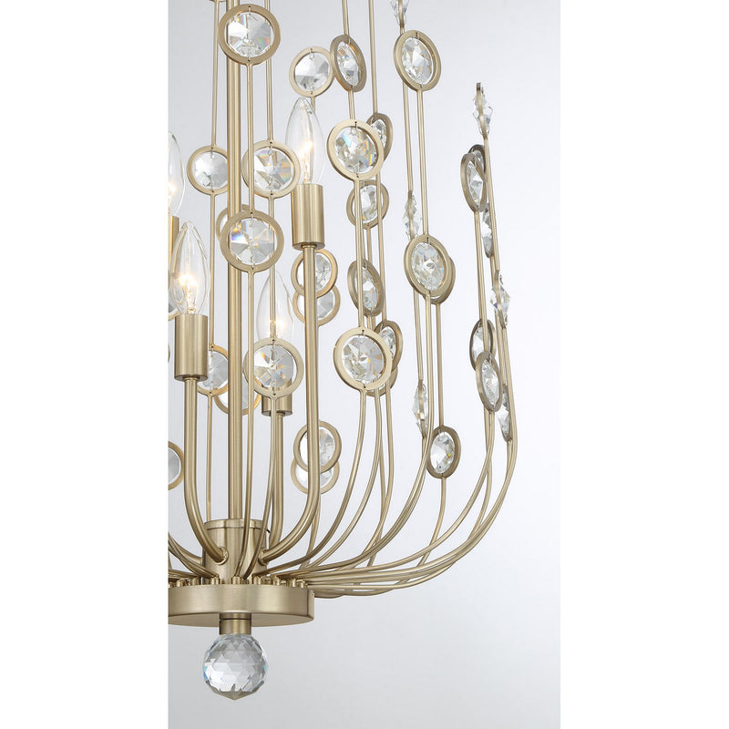 Savoy House 1-3597-4-127 Four Light Chandelier, Noble Brass